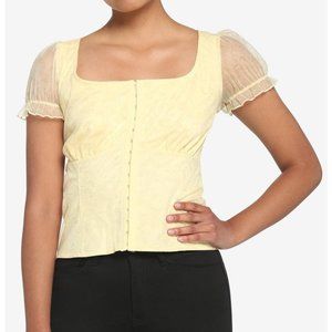 Disney Beauty And The Beast Bustier Top, Yellow